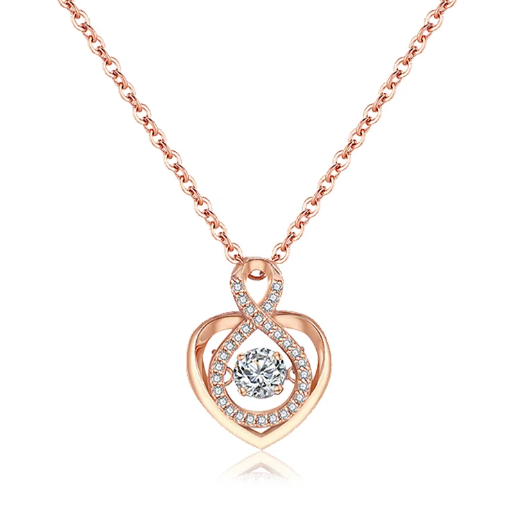 For Daughter - S925 Always Keep Me in Your Heart for You are Always in Mine Infinity Heart Necklace
