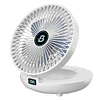 Foldable Air Cooler Wireless Fan Personal Fan for Home (white rechargeable A)