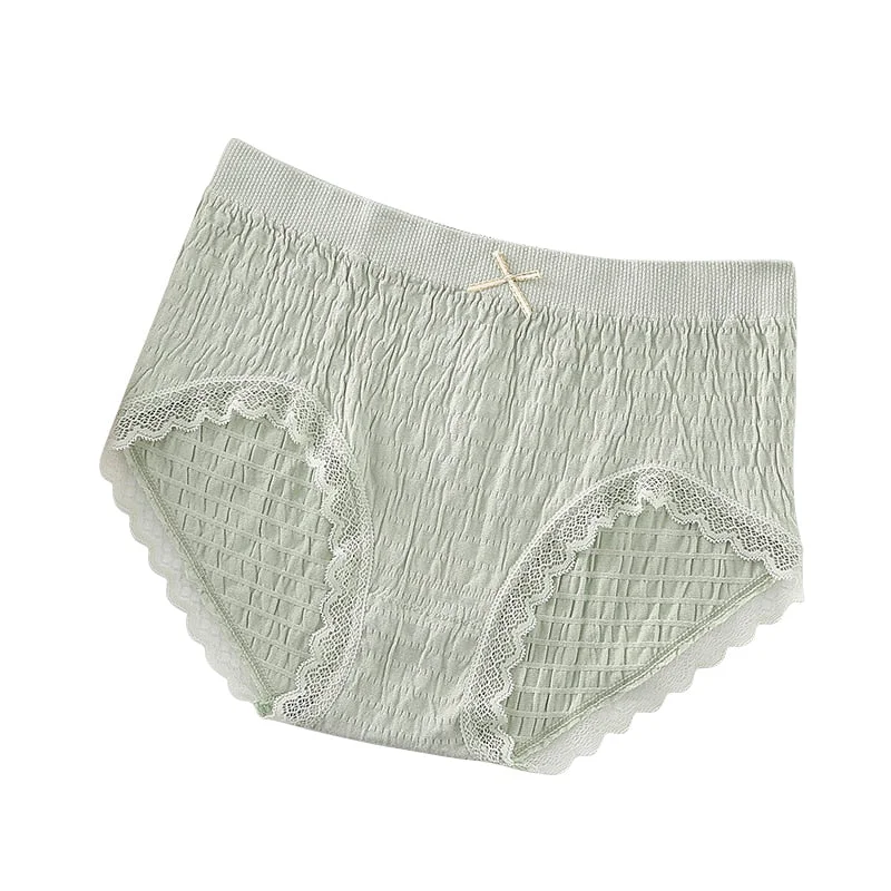 Women's Underwear panties Lace Sexy Panties Lingerie For Female Pure Cotton Soft panties Comfort Briefs Girl Bow Underpants M-L