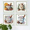12pcs Christmas Drinks-11CT Stamped Cross Stitch Set 12.5*12.5cm/4.92*4.92in tapestrymarket