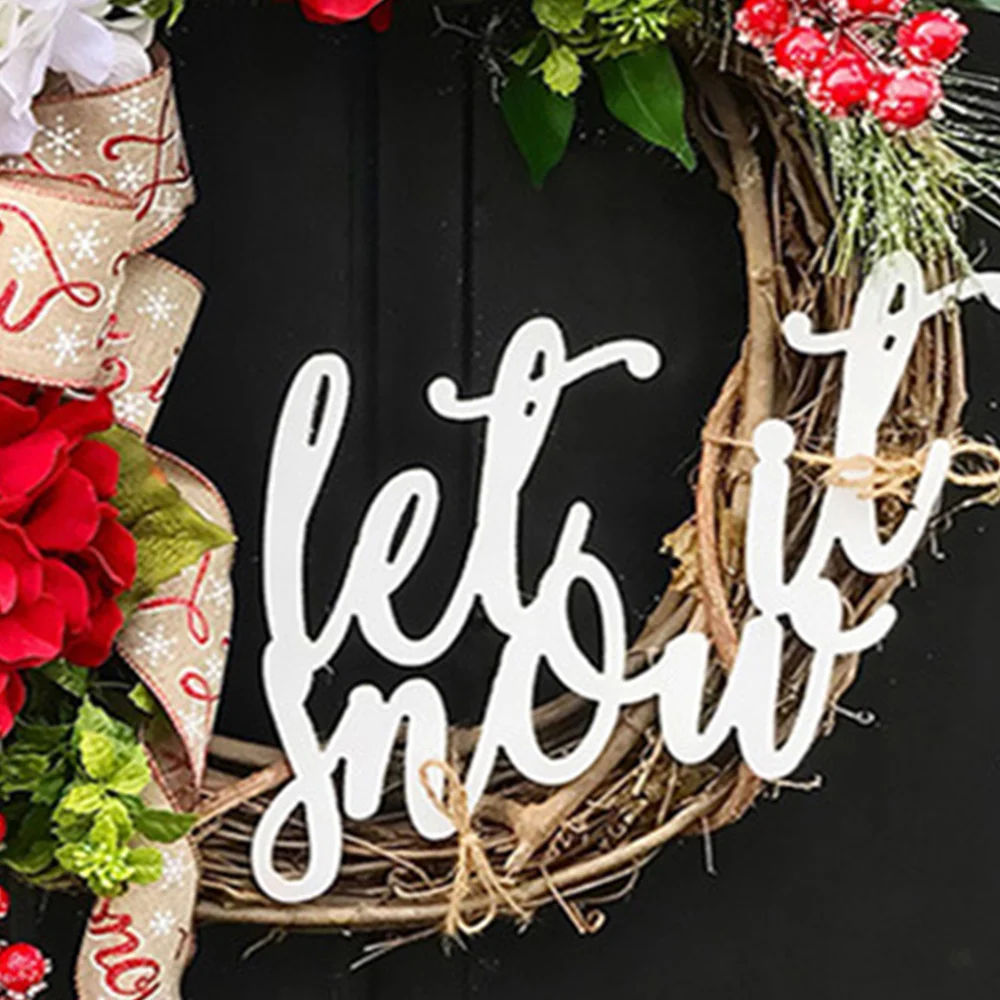 American Christmas simulation.Rattan red fruit letter garland