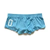 Men's sexy simple boxer briefs solid color button convex bag boxer briefs