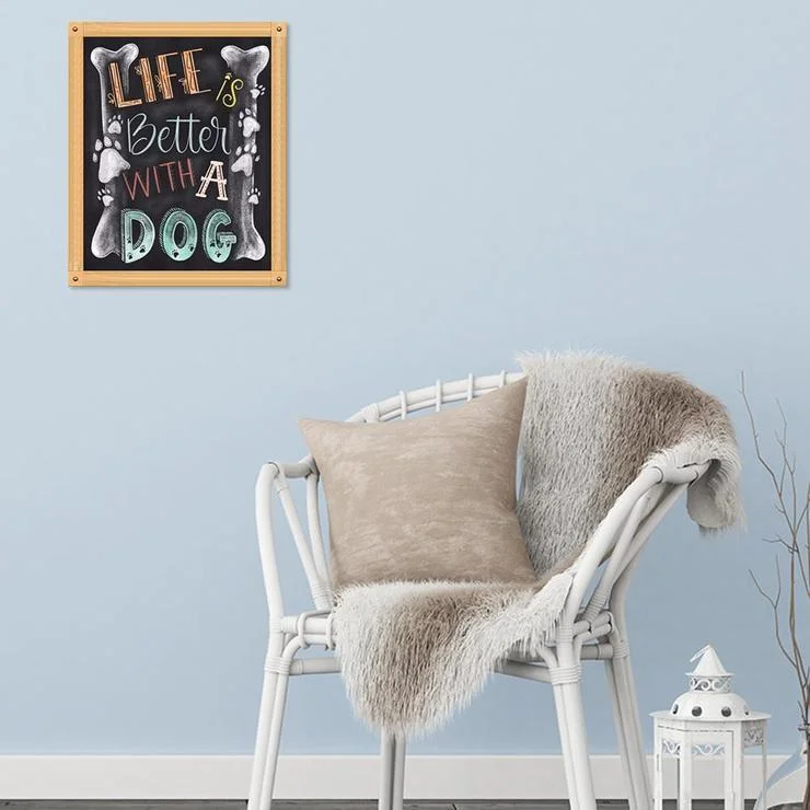 Diamond Painting - Full Round Drill - Life Is Better with Dog(25*30cm)