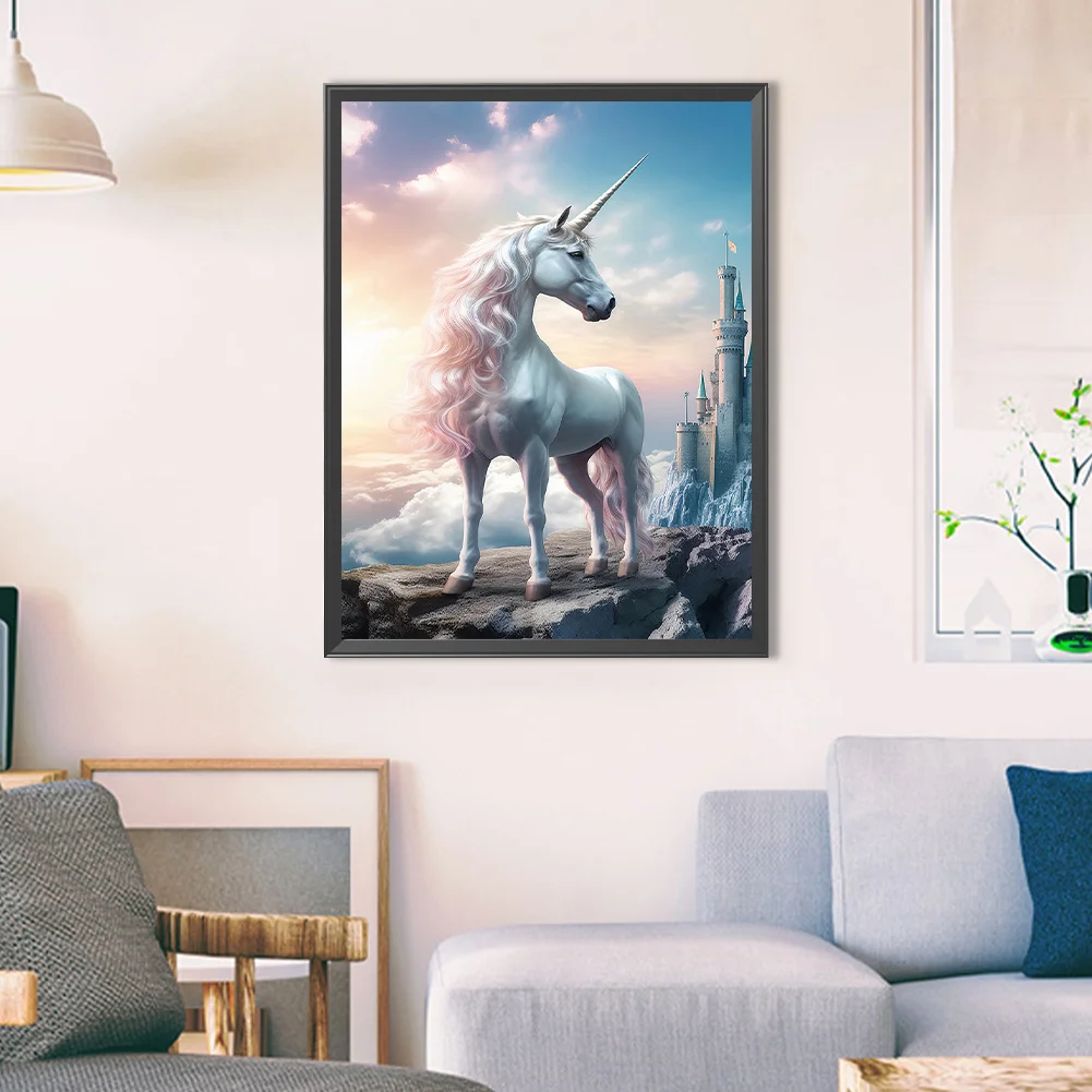 Full Round Diamond Painting 30*40cm - Fantasy Unicorn