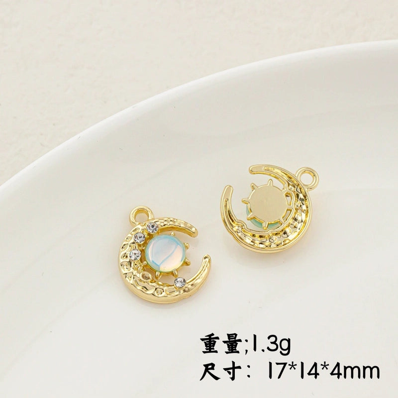 5 PCS/Package 20 * 23mm Alloy Artificial Pearls Rhinestones Flower Butterfly Pendant Jewelry Accessories