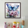 Flowers Butterfly-11CT Stamped Cross Stitch 40*40cm/15.75*15.75in