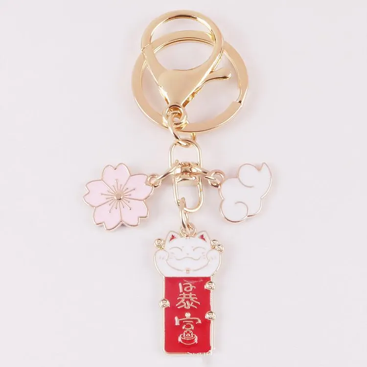 Cartoon Cat Cloud Flower Keychain