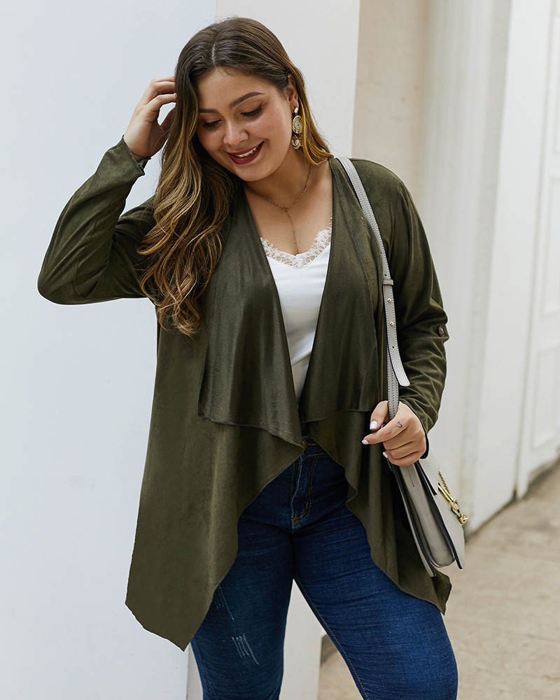 Oversized loose irregular lapel jacket