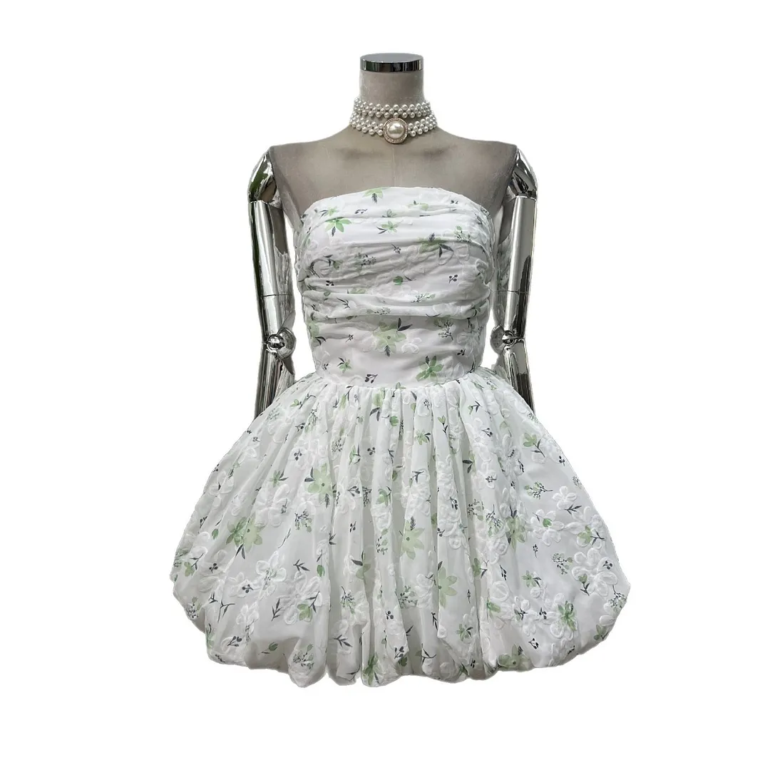 Brownm Gentle Small Fresh Folds Folded Crotch Unkempty Dress With Bottom Shorts Early Summer Temperament Chic Design Sense