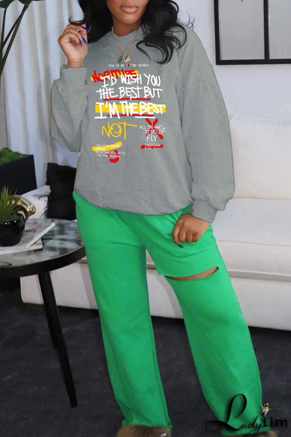 Black Casual Daily Print Patchwork Letter O Neck Tops