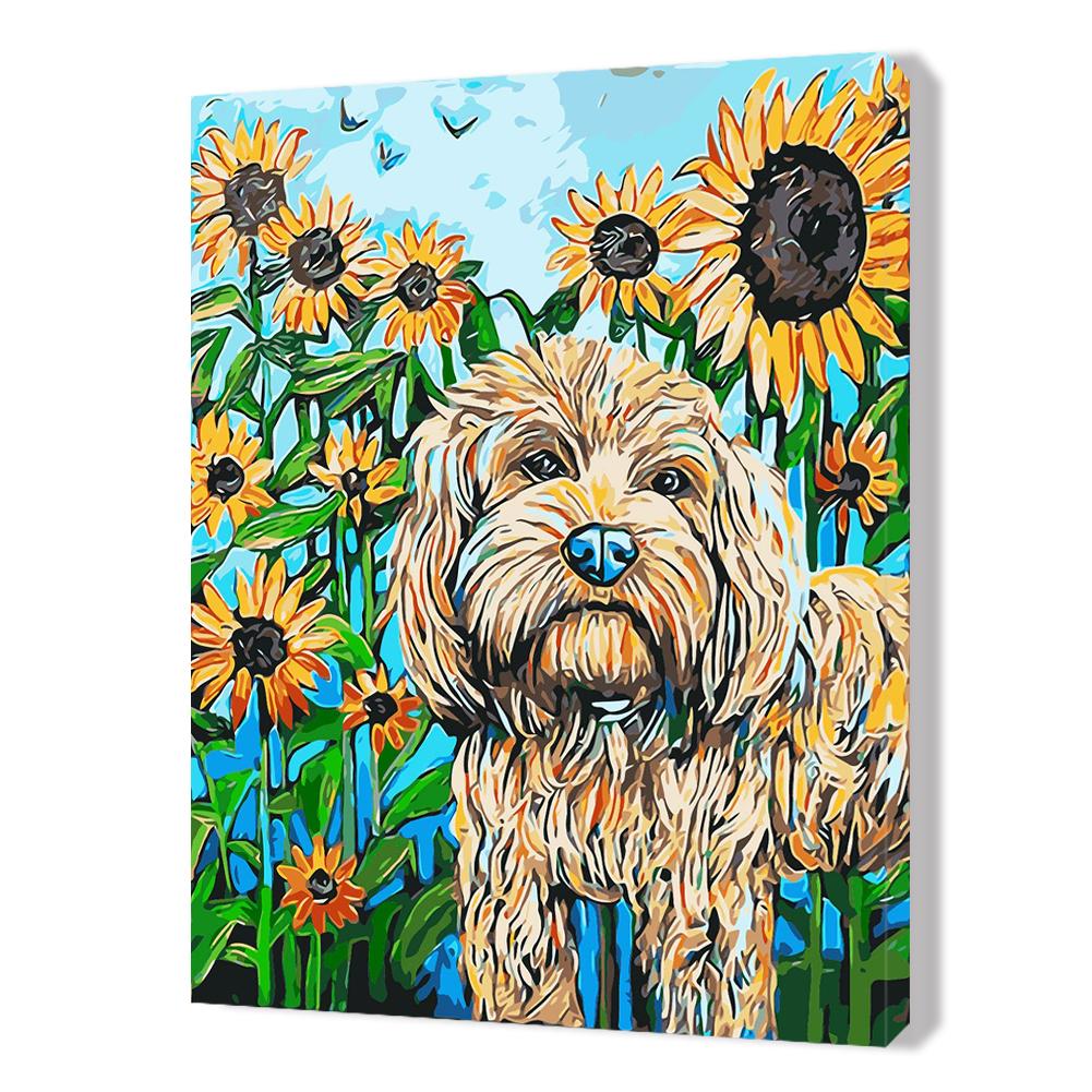 

40*50CM Paint By Numbers-Bored Dog, 501 Original