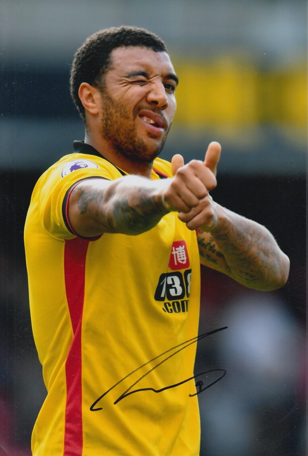 TROY DEENEY HAND SIGNED 12X8 Photo Poster painting WATFORD AUTOGRAPH FOOTBALL SIGNED