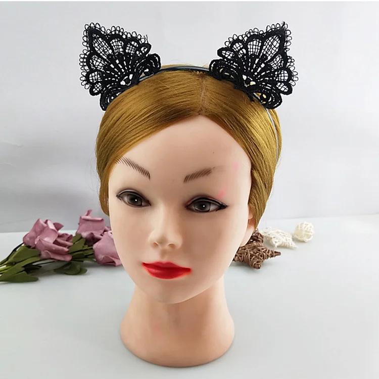 Halloween Accessories Sweet Cartoon Cat Ears Plush Headwear
