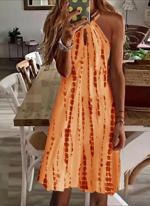 Women's Sleeveless Scoop Neck Floral Printed Printed Maxi Dress