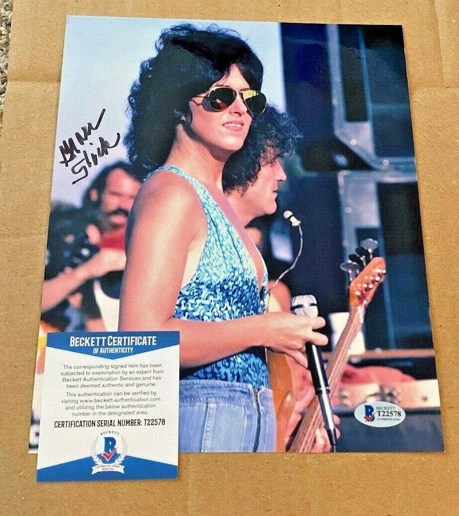 GRACE SLICK SIGNED JEFFERSON AIRPLANE 8X10 MUSIC Photo Poster painting BECKETT CERTIFIED #5