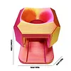 Diamond Painting Organizer Funnel Fit Round Containers Portable Drill Funnel 2.56x1.97in for DIY Craft Easy Transfer Tools (Red Gold)