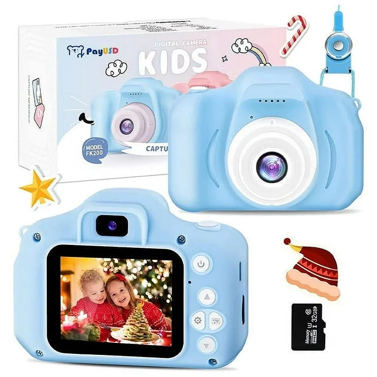 Sanmadrola Toy for Boys Girls 3-6 Years Kids Selfie Camera Toddler Toys Girls Boys Christmas Toys Gift Children Camera Portable Toy Birthday Festival Gift for Kids 3-9 Year Old Blue 1080HD Digital Video