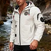 Men's Casual Jacket Parka Autumn and Winter Hooded Men's Coat Solid Color Outdoor