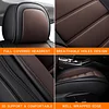 MINGBRON Seat Covers, Car Seat Covers Front Seats, Car Seat Cover, Car Seat Protector Waterproof, Car Seat Cushion Nappa Leather, Brwon Seat Covers Carseat Cover Universal Fit for Most Cars