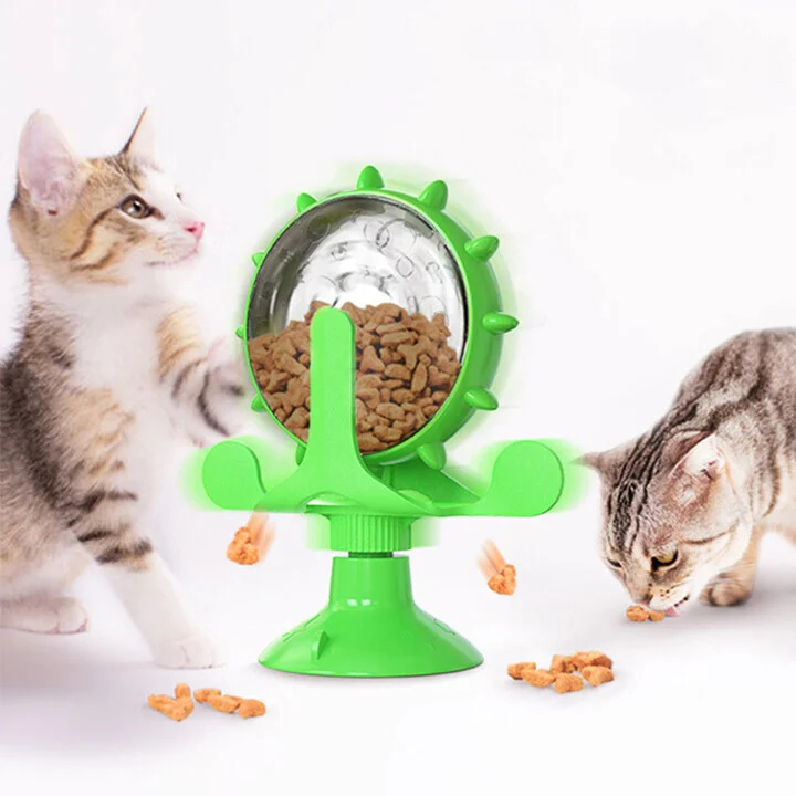 Interactive Cat Treat Puzzle Toy - Pets Food Slow Leak Dispenser - Pet IQ  Training Toy - Stop Overeating