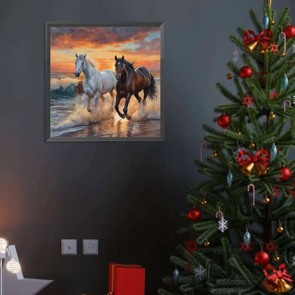 Diamond Painting - Full Round Drill - Horse(Canvas|40*40cm)