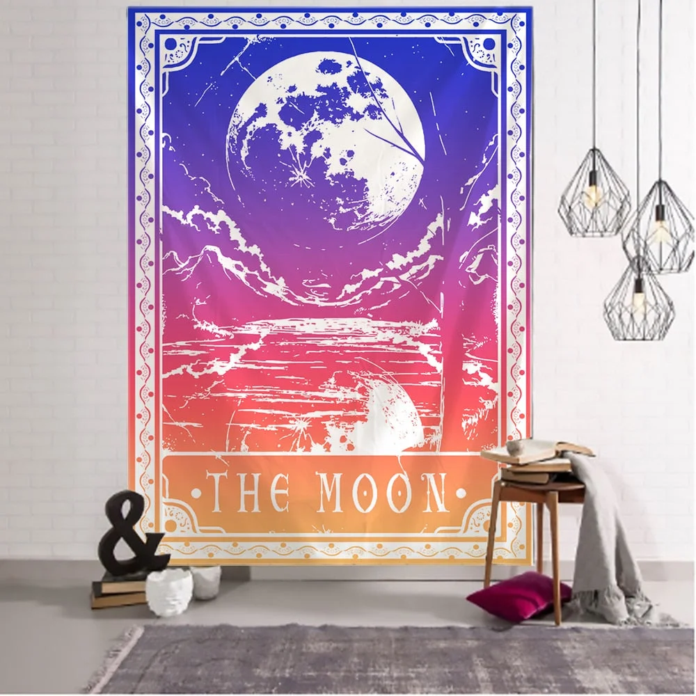 Colorful Tarot Tapestry Wall Hanging Indian Mandala Witchcraft Bohemian Hippie Divination Bed Sheet Home Decor