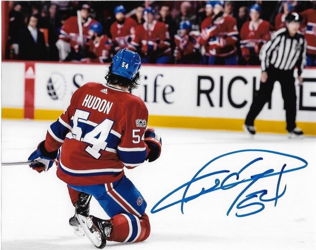 Montreal Canadiens Charles Hudon Signed Autographed 8x10 NHL Photo Poster painting COA #6