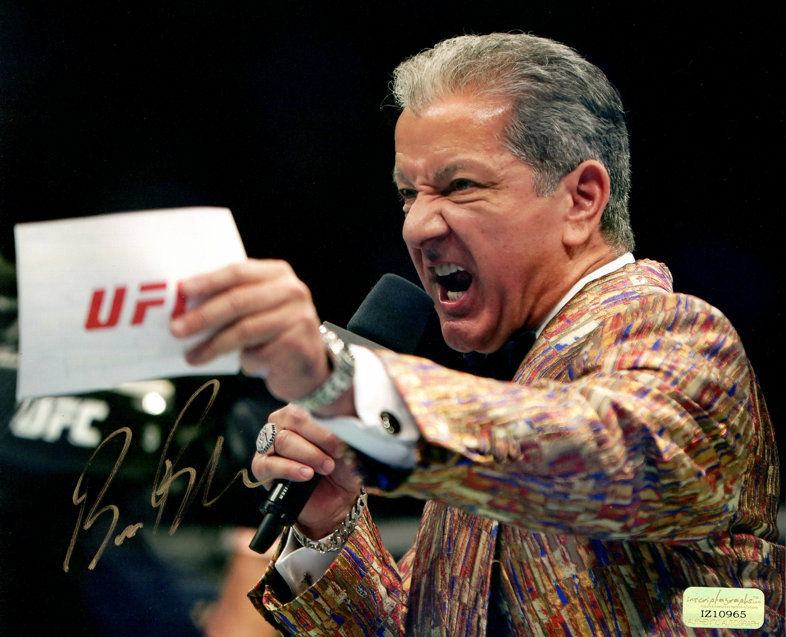 Bruce Buffer Hand Signed 8x10 Photo Poster painting Autograph Octagon Announcer UFC MMA #CL