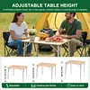[US Local Warehouse] Adjustable Height Portable Camping Table with Carry Bag for Hiking Beach Fishing