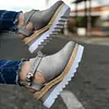 New Bag Headplate Wedge Heel Women's Sandals Flats