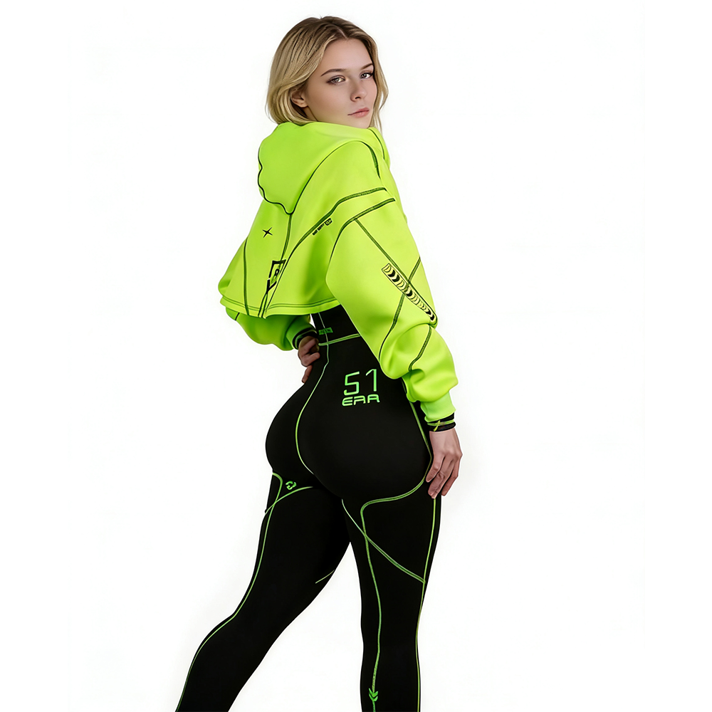 Cyberpunk Futuristic Mechanical Style Women's Sports Yoga Outfit Set