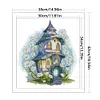 Daisy Cottage-14CT Stamped Cross Stitch 38*42cm/14.96*16.54in tapestrymarket