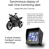 Solar Motorcycle Tire Pressure Monitoring Alarm System with 2 Sensors