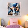 (Stamped/Counted) Boy And Puppy-11CT Cross Stitch 40*40cm