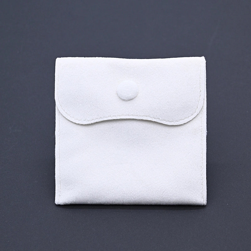 100x100mm Color Right Angle Les Raisins Suede Snap Button Jewelry Jewelry Storage Bag Bracelet Ring Necklace Packaging Bag