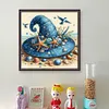 Beach Witch Hat-14CT Stamped Cross Stitch 40*40cm