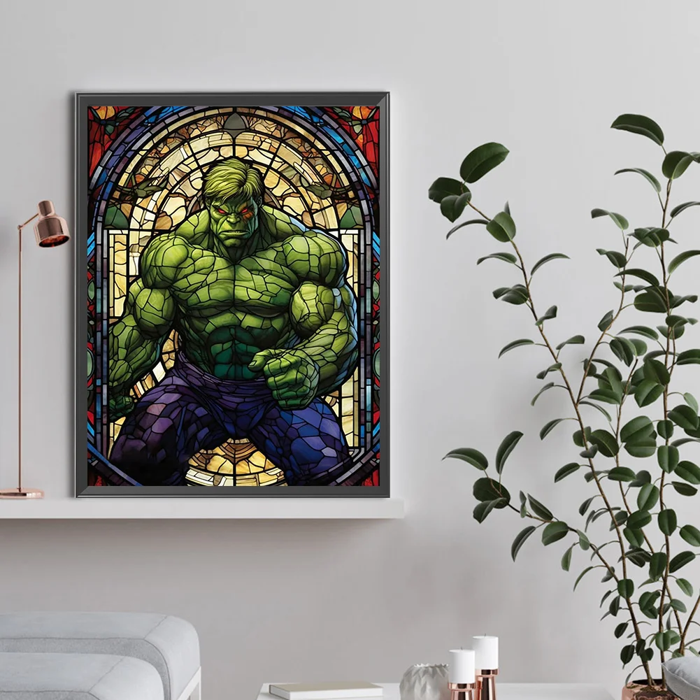 Diamond Painting - Full Round Drill - Stained Glass Hulk(Canvas|30*40cm)