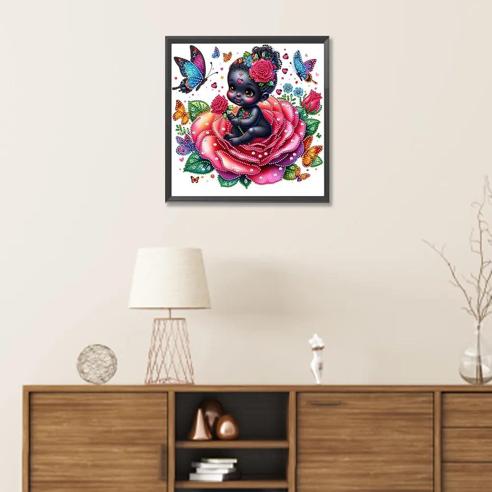 Diamond Painting - Partial Special Shaped Drill - Rose Child(Canvas|30*30cm)
