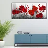 (US Local)Poppy 5D DIY Full Drill Round Big Size Diamond Painting Kit Home Wall Room Decor 100x50cm