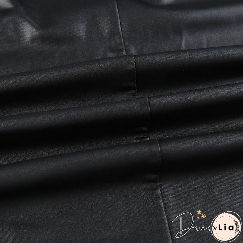 Bandage Backless Pu Leather Dress Sexy Slim Split Party Dress Clubwear Slash Neck Sleeveless Midi Dresses For Women