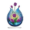 Diamond Painting Acrylic Water Drop Tulip Tabletop Decorations