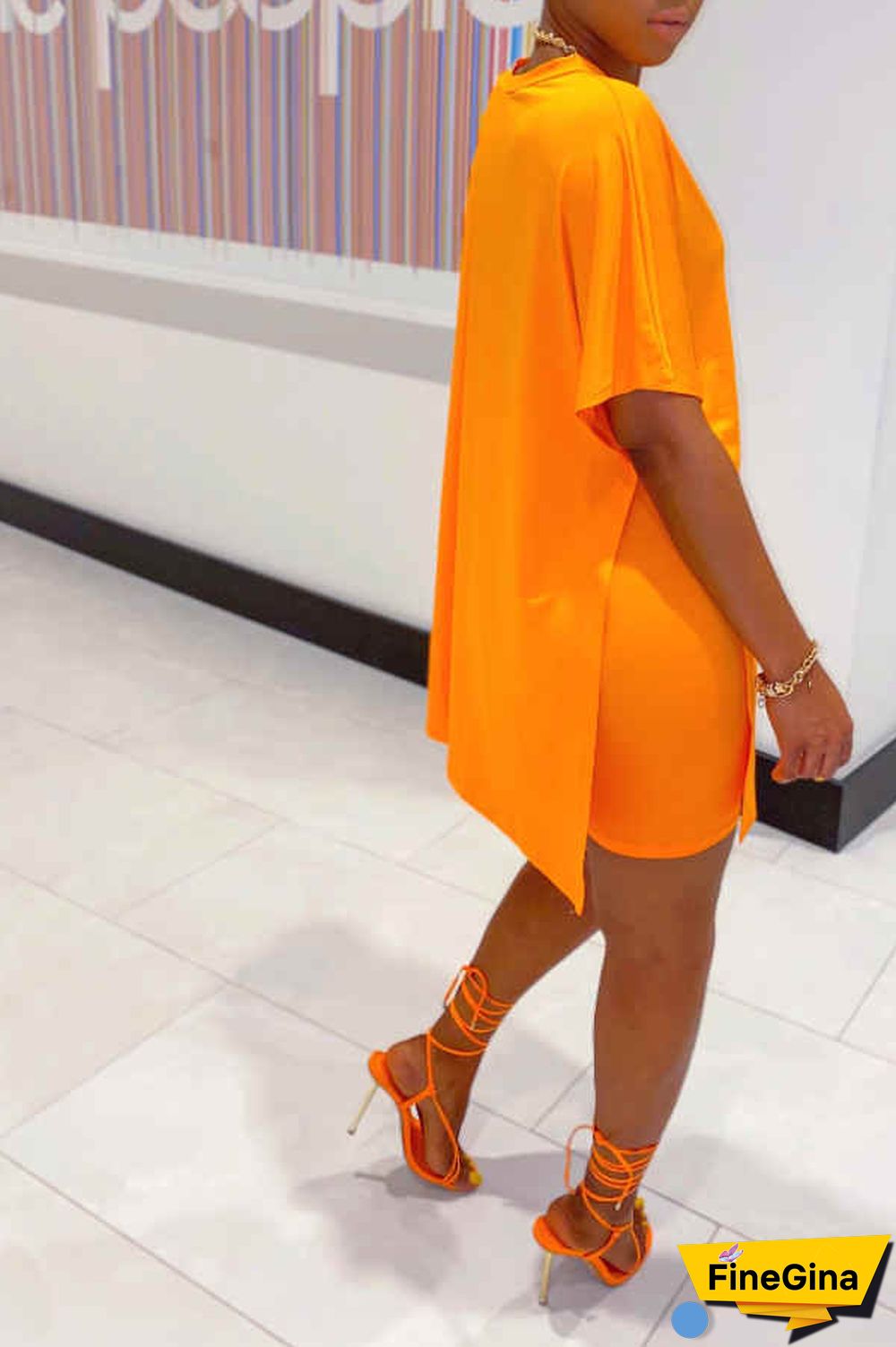 Casual V Neck Letter Print Shorts Set