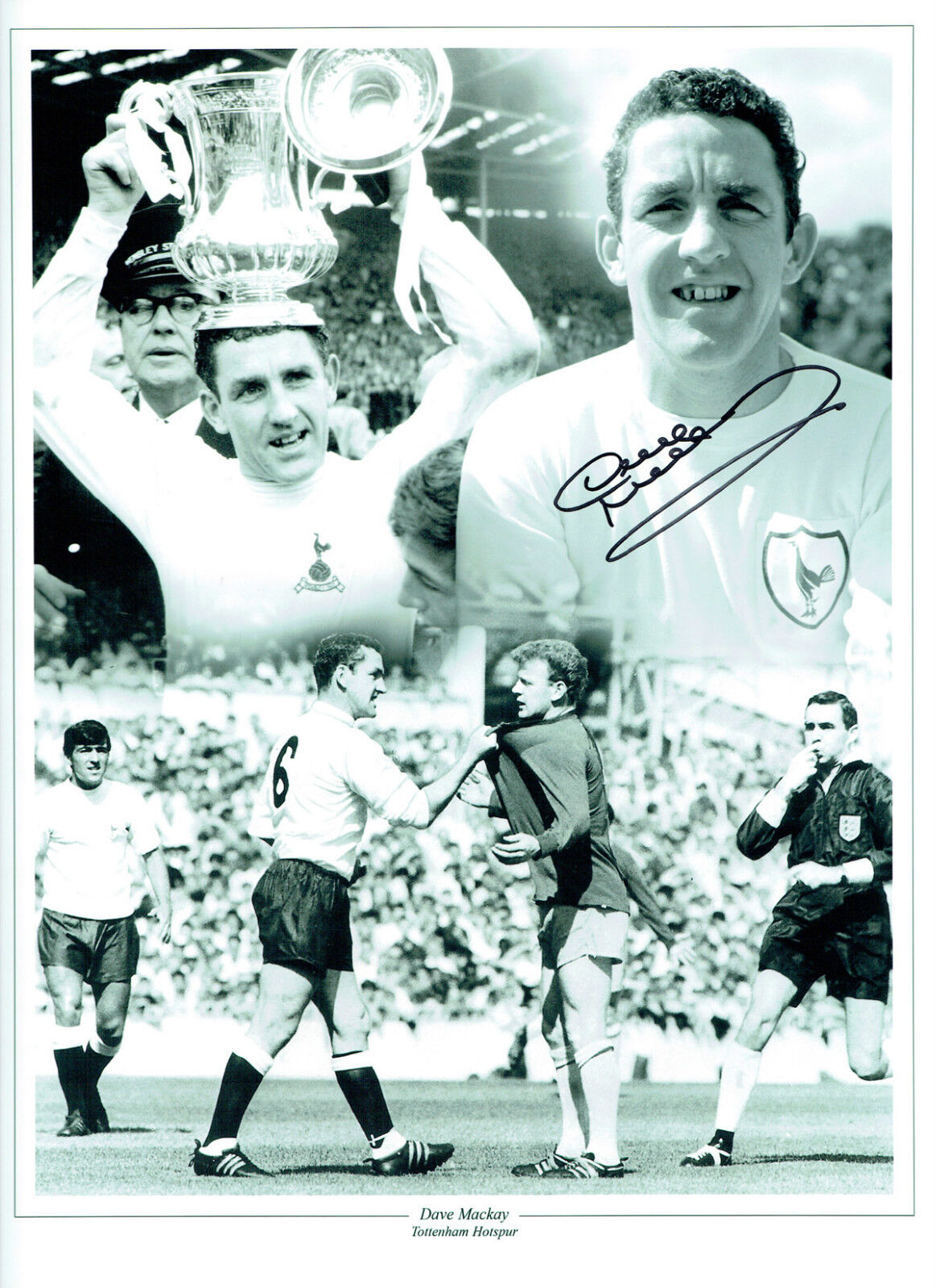 Dave MACKAY Signed Autograph 16x12 Photo Poster painting AFTAL COA Spurs Tottenham Hotspurs