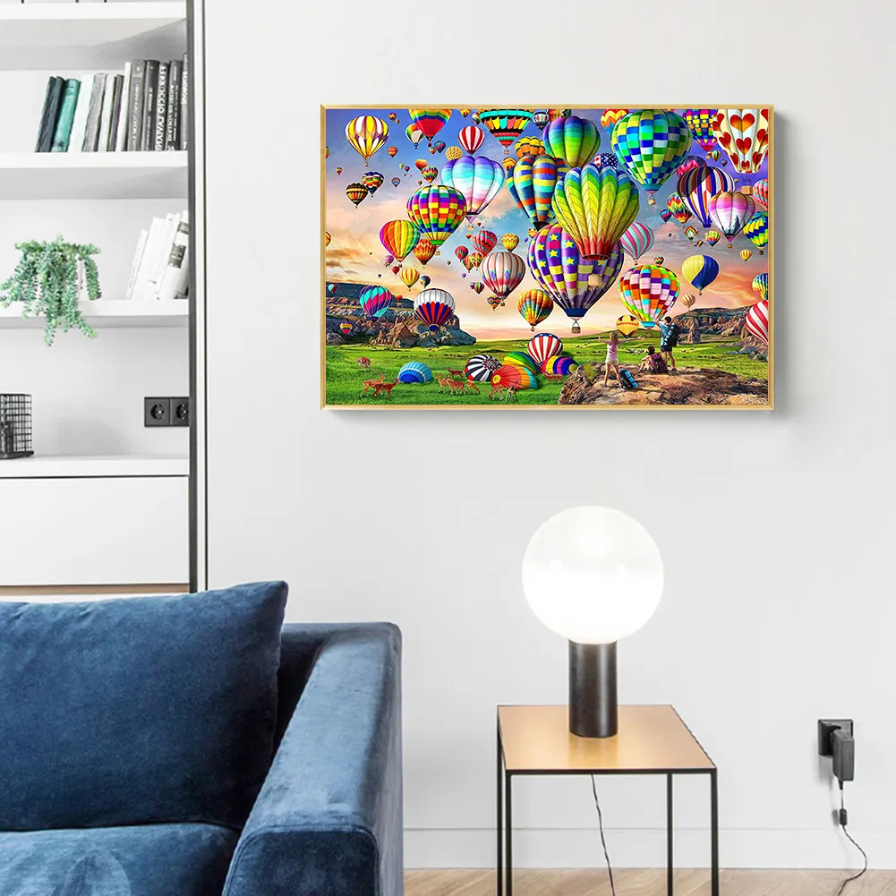 Diamond Painting - Full Round Drill - Hot Air Balloon(60*40cm)