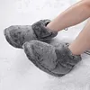 USB Heater Foot Shoes Winter Warm Snow Boots Electric Heated Shoes for Women Men