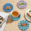 8pcs Dynamic Word Picture Diamond Painting Coasters