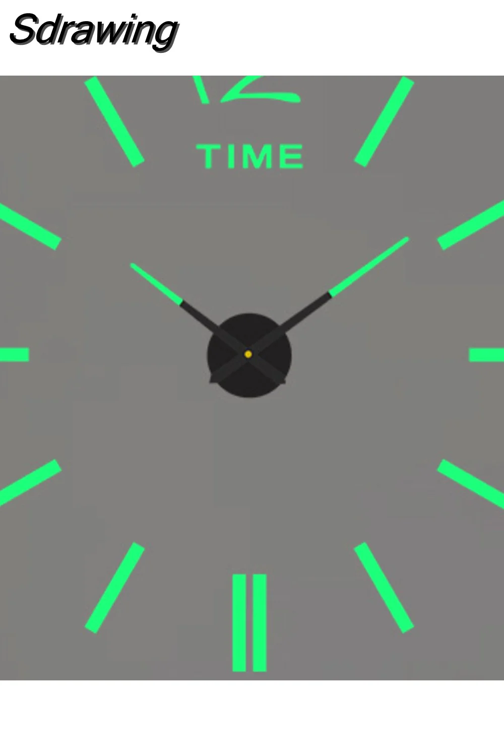 Sdrawing Wall Clock Luminous Frameless Wall Clocks DIY Digital Clock Wall Stickers Silent Clock for Home Living Room Office Wall Decor