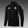 2025/2026 Real Madrid Long Zipped Jacket Black Football Shirt Set