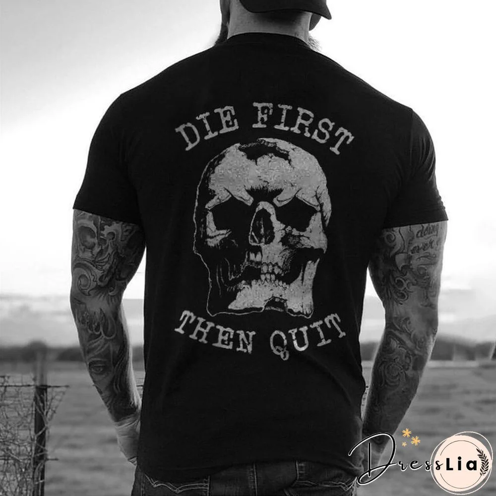 Men's Creative Fun Letter Print T-Shirt