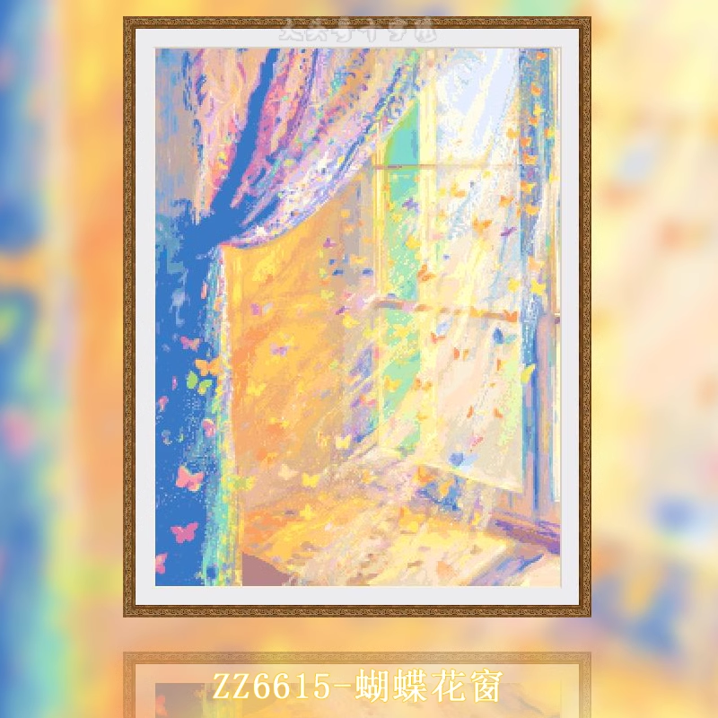 【ZZ6615-Butterfly Window】 Painting Fairy Cross Stitch